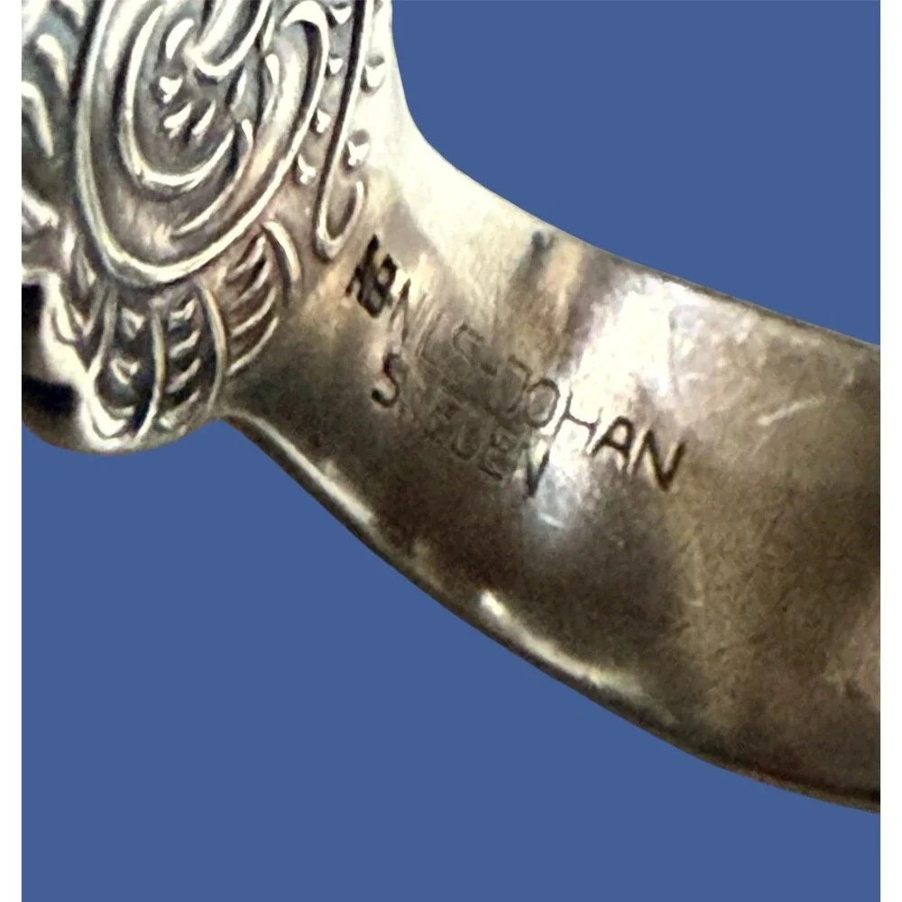 Nils Johan Sugar Tong Vintage Extra PRNS.ALP Silverplate Art Nouveau Sweden N1J4